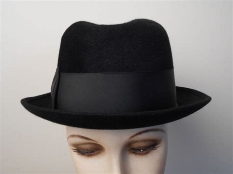 Vintage 1955 John B Stetson Royal Deluxe Black Fur Felt Hat