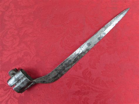 1207 Rare French 19th Century Double Socket Hunting Bayonet