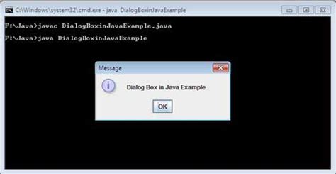 Dialog Box In Java Example