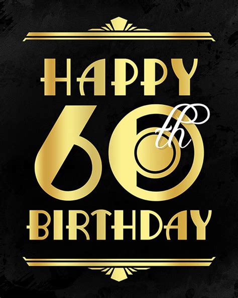 Free Printables For 60th Birthday