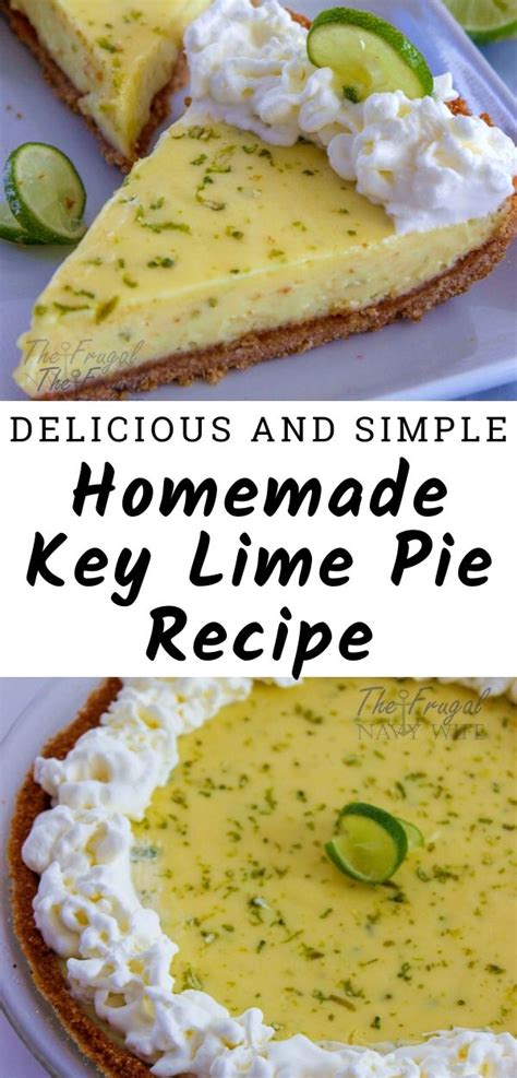 How To Make Homemade Key Lime Pie The Frugal Navy Wife