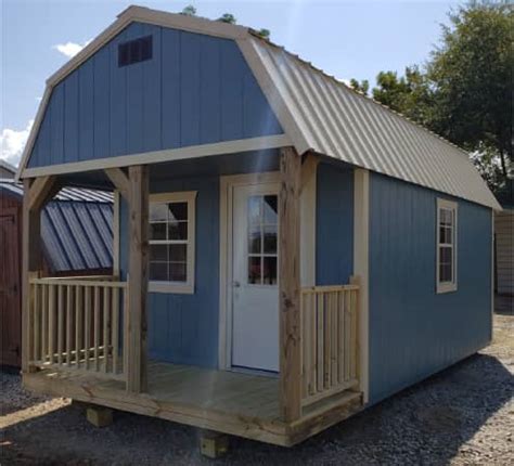 When the entrance is located on the gable side of the structure, it allows for taller doors and transoms — taller doors like garage doors are better suited on the end because it provides more clearance for the garage door to roll up. Find Custom Painted Lofted Barn Cabin nearby Georgia Free ...