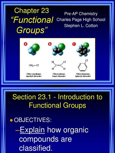 Chapter 23 Functional Groups Alcohol Carboxylic Acid