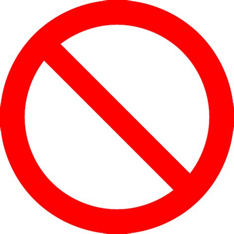 Ningún Símbolo Prohibición Signo · Gráficos Vectoriales Gratis En Pixabay