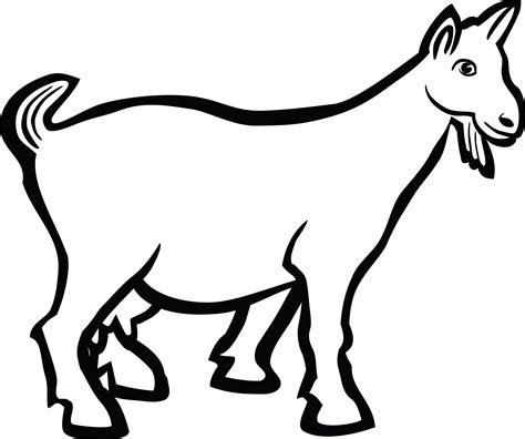 10 Goat Clipart Black And White Background Alade
