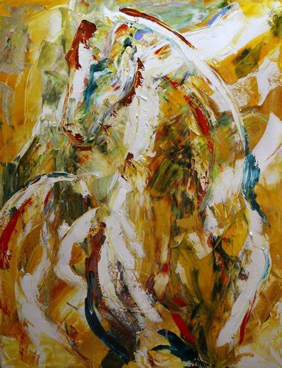 Daily Painters Abstract Gallery Bathed In Gold Abstract Horse