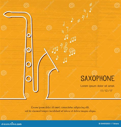 Abstract Music Saxophone Cover Graphic Vector Poster Illustration