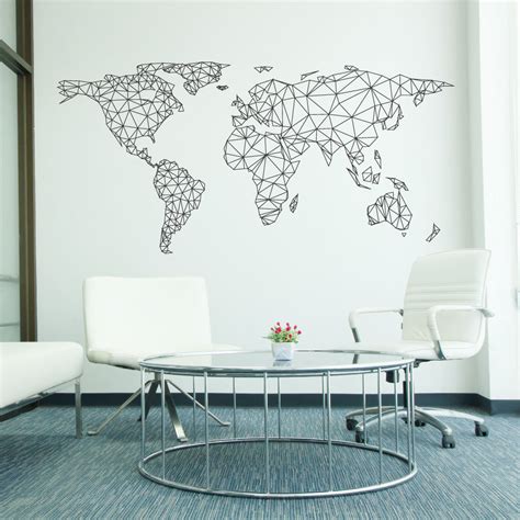 World Map Network Wall Sticker Wallboss Wall Stickers Wall Art