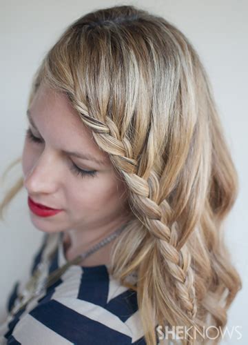 How To Lace Braid Hairstyle Tutorial Sheknows