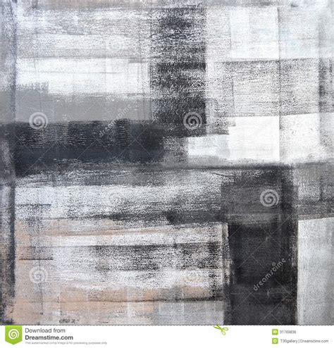 Grey And Black Abstract Art Painting Royalty Free Stock