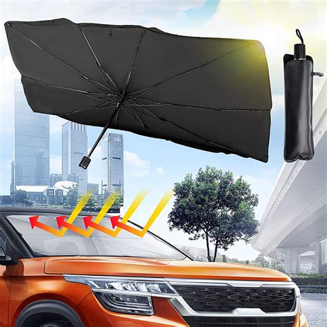 Car Windshield Sunshade Umbrella Uv Windshield Cover Foldable Car Front