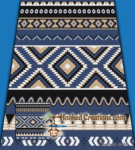 Native American Inspired Sc Queen Blanket Crochet Pattern