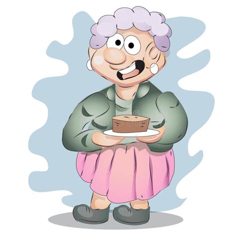 Grandma Cartoon Character Happy Grandparents Day Stock Vector Illustration Of Granny Design