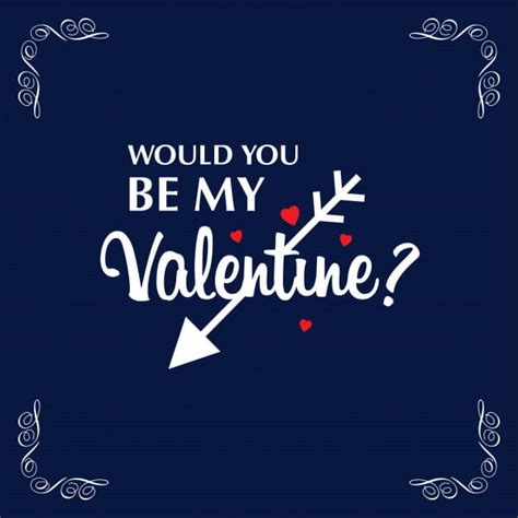 Would You Be My Valentine With Pattern And Dark Background Eps Vector