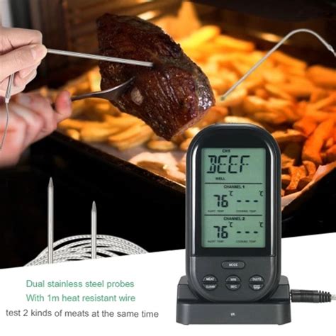 1pc Bbq Thermometer Wireless Kitchen Oven Food Cooking Grill Smoker