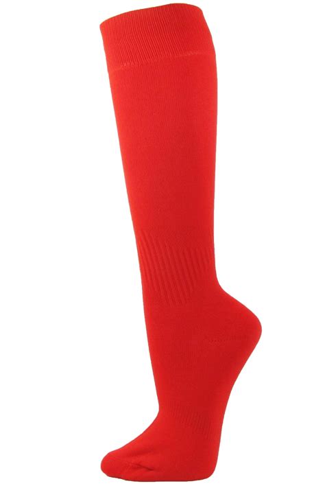 Couver Couver Unisex Polyester Soccer Knee High Sports Athletic Socks Red Medium Walmart