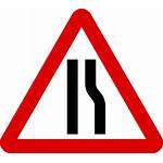 Road Sign Signs Narrows Warning Svg Mauritius