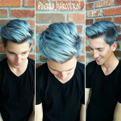Blue Hair Dont Care Men Color Hair Too Lanza Color Mens Haircut
