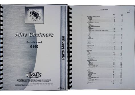 Allis Chalmers 6140 Tractor Parts Manual Catalog Ebay