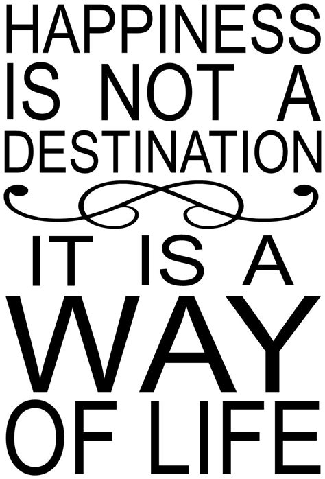 Happiness Is Not A Destination It Is A Way Of Life Vinyl Wall Etsy