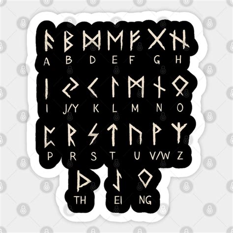Runic Alphabet Elder Futhark Runes Elder Futhark Sticker Teepublic