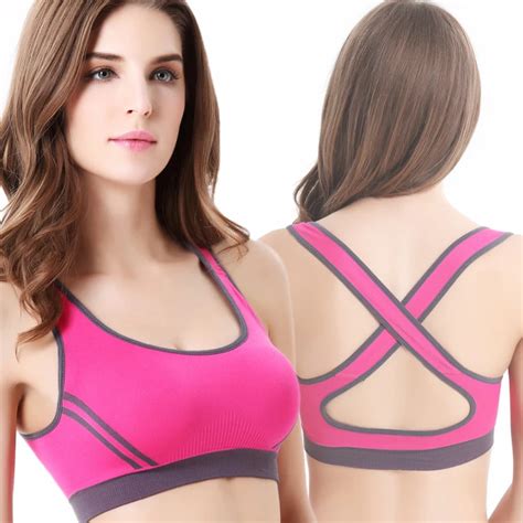 Women Fitness Yoga Sports Bra For Running Gym Colors Padded Wirefree