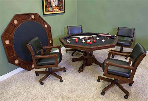 Once you've got all seven balls out of the table, you still have to get the eighth black ball into the bag to win. 54" 3 in 1 Dining, Poker and Bumper Pool Table - Game ...