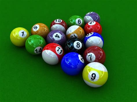 3d billard balls snooker pool