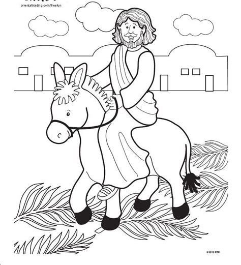 Coloring Page Easter Sunday School Palm Sunday Crafts Sunday School