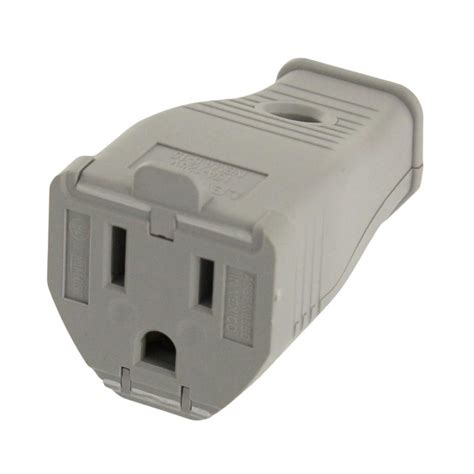 Leviton 15 Amp 125 Volt 3 Wire Grounding Connector Gray 3w102 Gy The