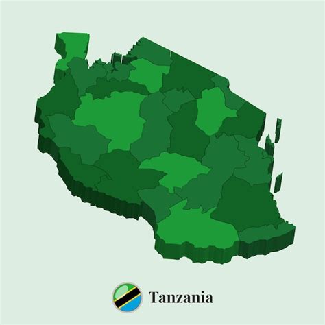 Karte 3d Von Tansania Vektor Stockfotos Entwürfe Premium Vektor
