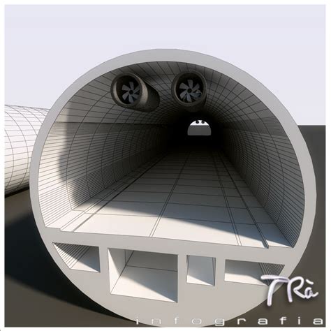 3d Tunnel Section Model