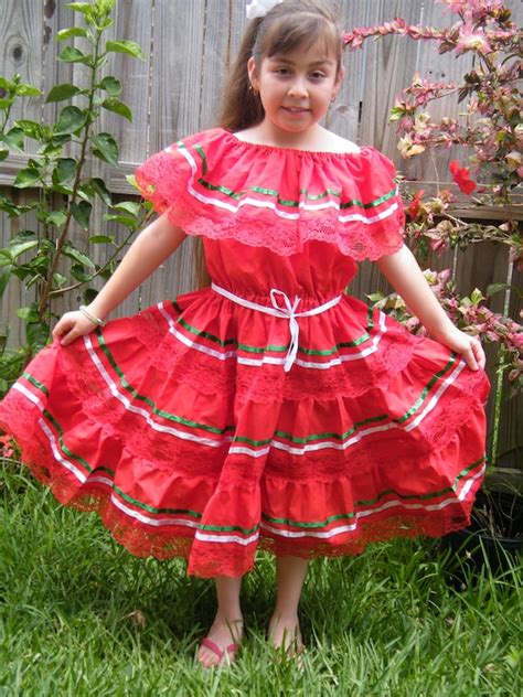 9 10 Yrs Old Mexican Fiesta Dress