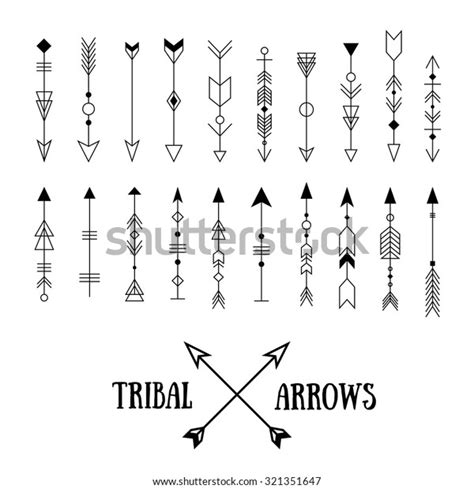 Set Hipster Tribal Arrows Isolated On Stock Vector Royalty Free 321351647