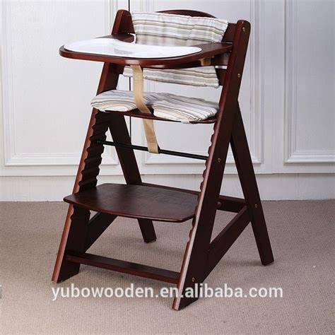 The functionality, the longevity and the looks. European Adjustable durable wooden baby High Chair ...