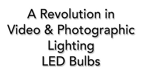 Led Lighting Bulb Youtube