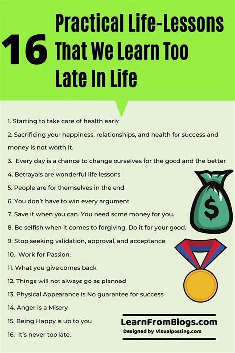 Practical Life Lessons That We Learn Too Late In Life Motivation