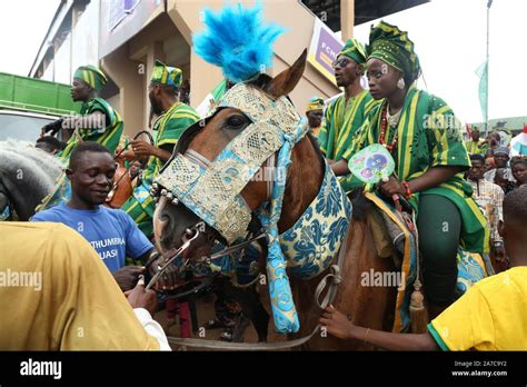 Download This Stock Image Ijebu Ode People Riding On Their Horses In