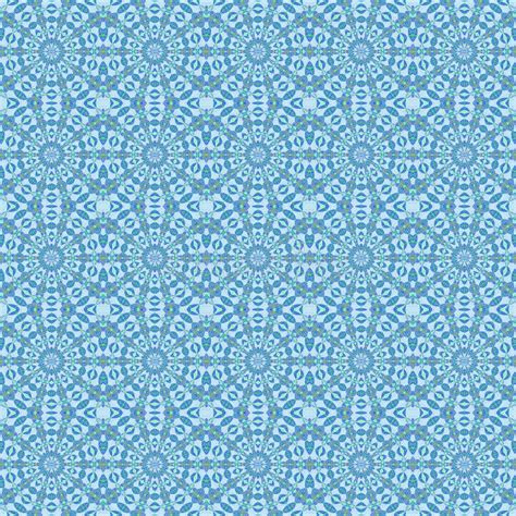 Seamless Circles And Diamond Pattern Blue Gray Stock Illustration
