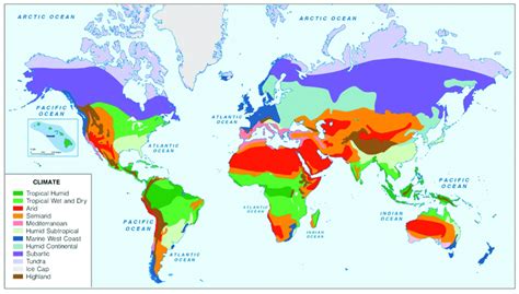 Figure A4 Map Of Global Climatic Weather Conditions Showing The