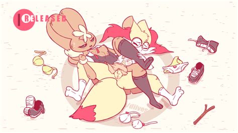 Rule 34 Animated Braixen Catfight Diives Domination Fight Furry