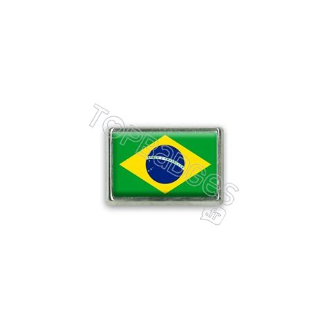 Pins Rectangle Drapeau Brésil