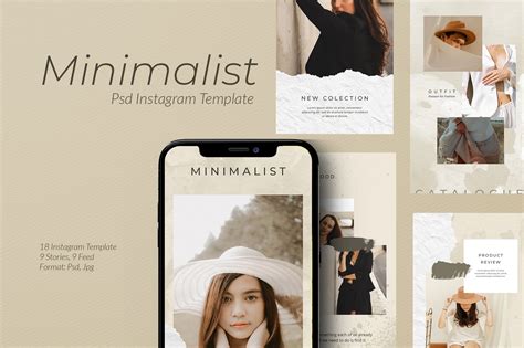 Minimalist Instagram Stories And Post Social Media Templates ~ Creative