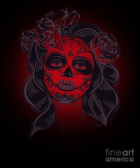 Beautiful Sugar Skull Design Digital Art By Funny4you Pixels