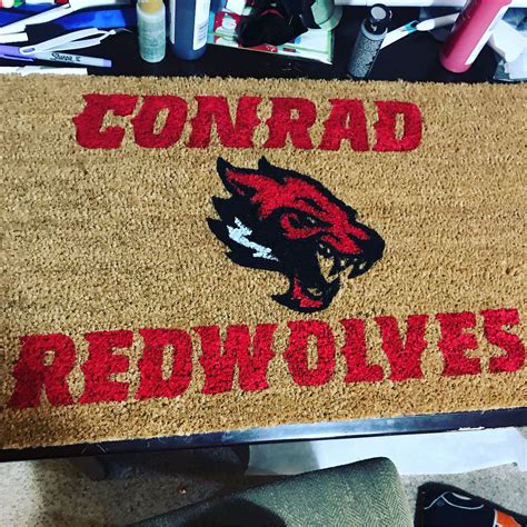 Conrad Red Wolves Coir Doormat Pinterest Projects Red Wolf Door Mat