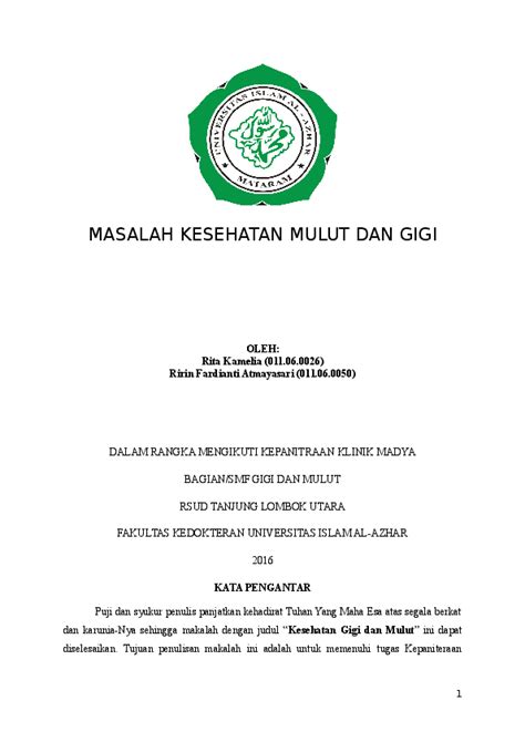 makalah kesehatan gigi dan mulut pdf riset