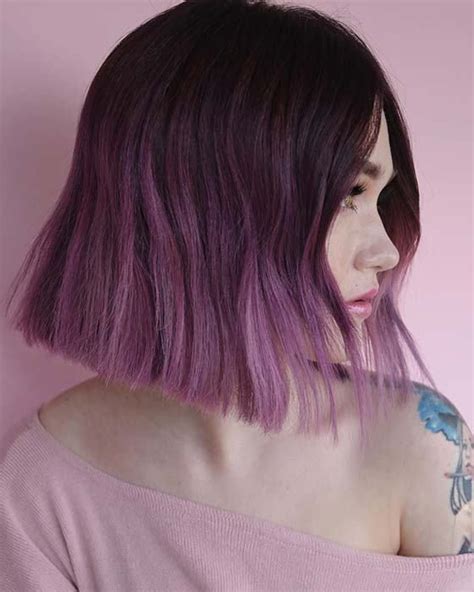 23 Best Short Ombre Hair Ideas For 2019 Short Ombre Hair Purple