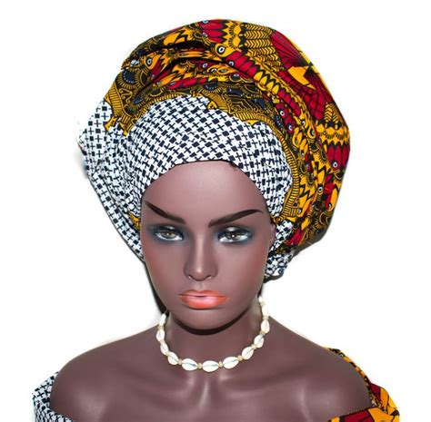 African Headwrap Scarf Kakoe Ht280 By Tessworlddesigns On Etsy African Head Wraps African