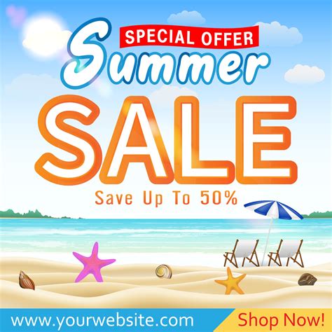 Summer Sale Special Offer Deal Promotion Poster 2271869 Vector Art At