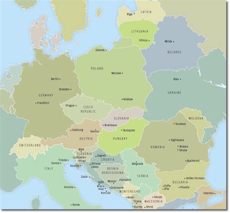 Eastern Europe Central Europe Balkans And Baltics By Eastern European